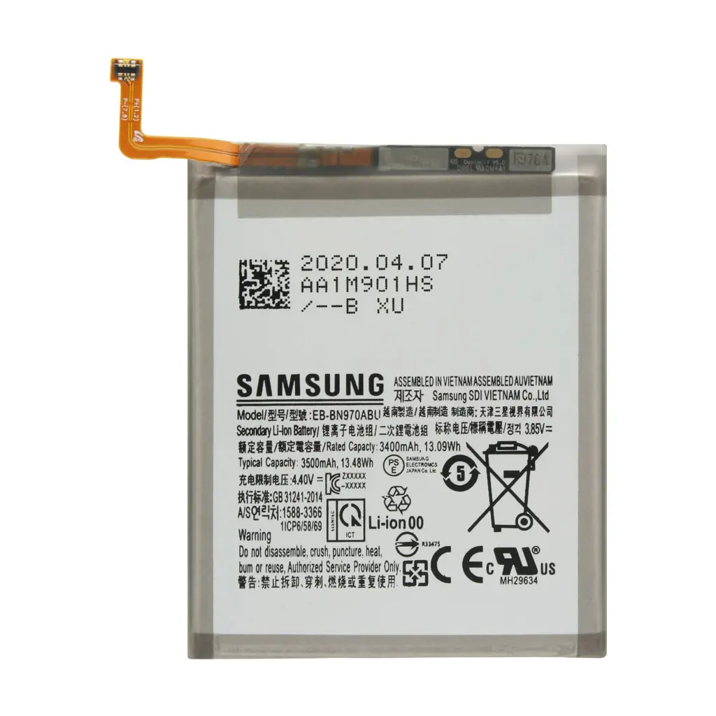 باتری موبایل مدل EB-BN970ABU ظرفیت 3400 میلی آمپر مناسب برای گوشی موبایل سامسونگ Galaxy Note10