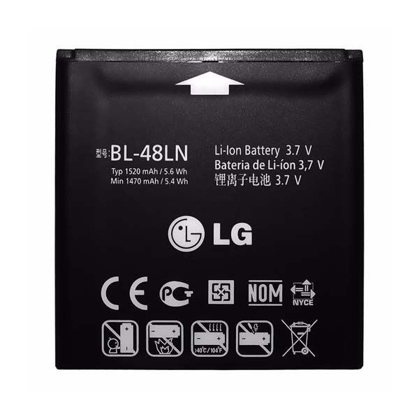 باتری موبایل مدل BL-48LN با ظرفیت 1520 میلی آمپر ساعت مناسب برای گوشی موبایل LG optimus 3d و LG optimus elite