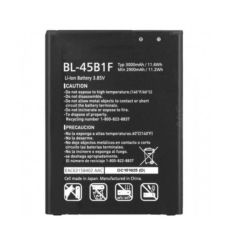 باتری موبایل مدل BL-45B1F ظرفیت 3000 میلی‌آمپر ساعت مناسب برای گوشی ال جی Stylus 2 / V10