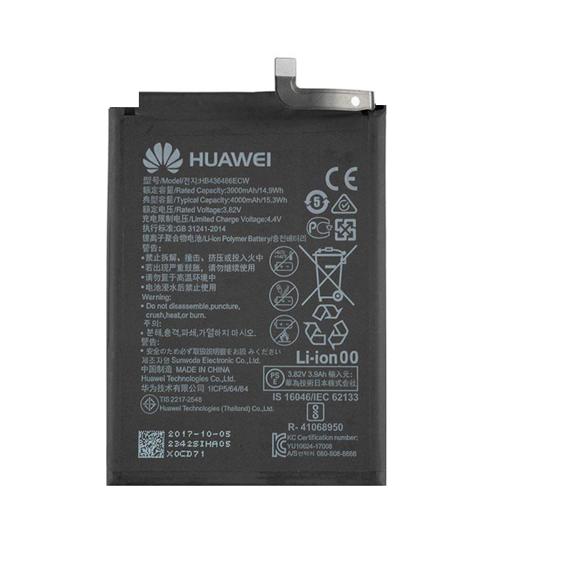 باتری موبایل مدل HB436486ECW ظرفیت 3900 میلی آمپر ساعت مناسب برای گوشی موبایل هوآوی Mate 10